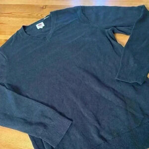 Levi’s V-Neck Sweater Cotton Mens L Black